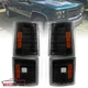 Black Corner Lights Fits 94-98 GMC Yukon Sierra C/K C10 Turn Signal Lamps 4PC