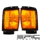Left Right Pair Black Park Signal Lamps for 1984-86 TOYOTA 4RUNNER PICKUP 2WD