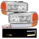 Fits 1999-2006 GMC Sierra 1500 Yukon Headlights+Bumper Sequential Lamps LED DRL