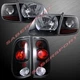 Set of Black Housing Headlights w/ Corner + Taillights for 1997.8-2003 Ford F150