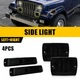 4Pcs For Jeep 1987-95 Wrangler YJ Smoked Lens Side & Marker Turn Signal Lights T