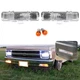 Clear  Front Corner+Turn Signal Lights w/Bulb For Chevy Blazer 83-94 & S10 82-93