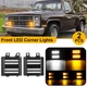 2PC For Chevy GMC Pickup Truck Dynamic Turn Signal Side Corner Marker Lamp Light