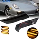 For 05-12 Porsche 911 997 Carrera LED Smoke Turn Signal Side Marker Lights Lamps