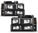 Headlights For 1994-1998 Chevy Silverado C10 C/K 1500 2500 3500 Tahoe Suburban