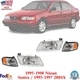 Front Headlight + Corner Light Left & Right Side For 1995-1998 Nissan Sentra