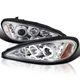 Clear Fits 1999-2005 Pontiac Grand Am Led Halo Projector Headlights Lamps Lh+Rh