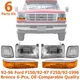 Front Headlight Kit For 1992-1996 Ford F-150 Driver and Passenger Side w / bulbs