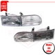New Headlight set 2 pieces halogen clear lens for 1992-1995 Ford Taurus