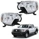 For 2012-2015 Toyota Tacoma Chrome Headlights Amber Corner Lamps Left+Right