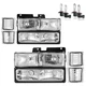 Pair Headlights For 1994-1998 Chevy C/K 1500 2500 3500 Clear Corner w/ Bulbs