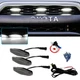 Smoked For 2014-up Toyota 4Runner 3pcs White LED Front Grille DRL Running Lights