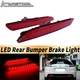 2x Red Lens LED Bumper Reflector Tail Brake Lights For 2011-2014 Honda CR-Z CRZ