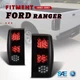 For 93-97 Ford Ranger LED Tail Lights Rear Brake Lamp Smoke Lens Pair Black