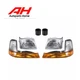 For 1998-2000 Ford Ranger Headlights w/Corner Lights Amber Signal 6pc Left+Right