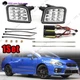 LH&RH LED Front Corner DRL Signal Lights Clear For Subaru WRX STI 2015-2021