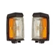 Front Side Marker Lights Pair Set for 88-95 Nissan Pathfinder/88-89 (Black)