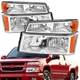 Chrome Halogen Headlight Headlamp For 2004-2012 Chevy Colorado GMC Canyon LH+RH Chrome Halogen Headlight Headlamp For 2004-2012 Chevy Colorado GMC Canyon LH+RH