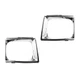 For Toyota Pickup 1990 1991 Headlight Door Driver and Passenger Side Pair Chrome