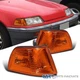 Fits 1990-1991 Honda Civic 2Dr 3Dr Hatchback Corner Signal Lights Lamps Amber