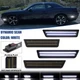 Dynamic LED Side Marker Lights Front Rear Bumper For 2008-2014 Dodge Challenger