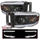 Black Projector Headlights Fits 2002-2005 Dodge Ram 1500 2500 3500 LED Tube Pair