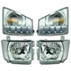 ISUZU NPR NQR HD 2008-2015 TRUCK TURN SIGNAL HEADLIGHTS LAMPS CORNER 4 PIECE SET