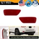 FOR JEEP GRAND CHEROKEE COMPASS JOURNEY RED REAR BUMPER REFLECTORS LENSES PAIR FOR JEEP GRAND CHEROKEE COMPASS JOURNEY RED REAR BUMPER REFLECTORS LENSES PAIR