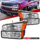 Fit 2002-2006 Chevy Avalanche 1500 Body Cladding Headlights+Bumper Signal Lamps
