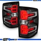 For 2014-2018 Chevy Silverado 1500 2500HD 3500HD LED Tube Black Tail Lights Pair
