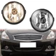 Pair Bumper Fog Light Lamp For 2010 2011 2012 2013 14 Infiniti G25 G37 Q60 Sedan