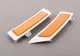 BMW E70 X5 Genuine Front Bumper Cover Right and Left Reflector (Yellow) NEW Set
