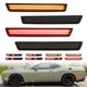 4x Dynamic Amber Red LED Lamp Side Marker Lights For 2015-2023 Dodge Challenger