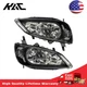 Headlight Assembly Fits 04-05 Honda Civic Halogen Black Housing Clear Corner