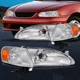 Headlights Assembly Chrome Housing Fits TOYOTA for Corolla 1998-2000 LH+RH Side