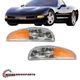 For 1997-2004 Chevy Corvette Bumper Signal Parking Turn Light Chrome&Clear 2PCS