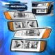 For 02-06 Chevy Avalanche Body Cladding Clear LED DRL Head Lights + Bumper Lamps