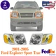 Headlights + Corner Lights Assembly For 2001-2005 Ford Explorer Sport Trac