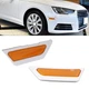 1 Pair Front Bumper Reflector Side Marker Light Yellow For Audi A4 B9 2017-2019