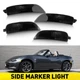 For 2016-22 Mazda MX-5 Miata Front Rear Smoked Side Marker Lights Bumper Housing
