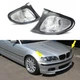 Pair Front Clear Corner Light Turn Signal Lamp Fit For BMW E46 3' Sedan 2002-05