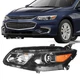 For 2016-2018 Chevy Malibu Headlight Halogen Driver Left Side Projector Headlamp