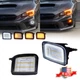 Clear Sequential Switchback LED Front DRL Signal Lights For 15-21 Subaru WRX STI