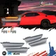 Clear Lens Amber/Red Full LED Side Marker Light Set For 2008-14 Dodge Challenger