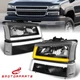 For 2003-2007 Chevy Silverado Avalanche LED DRL Sequential Signal  Headlight