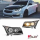 For 2011-2015 Chevy Cruze LED Glow Bar DRL Projector Headlights Headlamps PAIR For 2011-2015 Chevy Cruze LED Glow Bar DRL Projector Headlights Headlamps PAIR