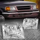FOR 93-97 FORD RANGER PICKUP TRUCK OE STYLE CHROME HOUSING CLEAR LENS HEADLIGHTS