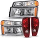 Headlight and Tail Light Assembly Pair Set for 2004-2012 Chevy Colorado/Gmc Cany Headlight and Tail Light Assembly Pair Set for 2004-2012 Chevy Colorado/Gmc Cany