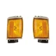 Corner Signal Lights Pair Set for 87-88 Toyota  4WD/87-89 4Runner (Chrome)
