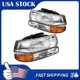 Headlight Assembly with Amber Corners For 2002-2005 Chevy Tahoe 5.3L V8 Halogen